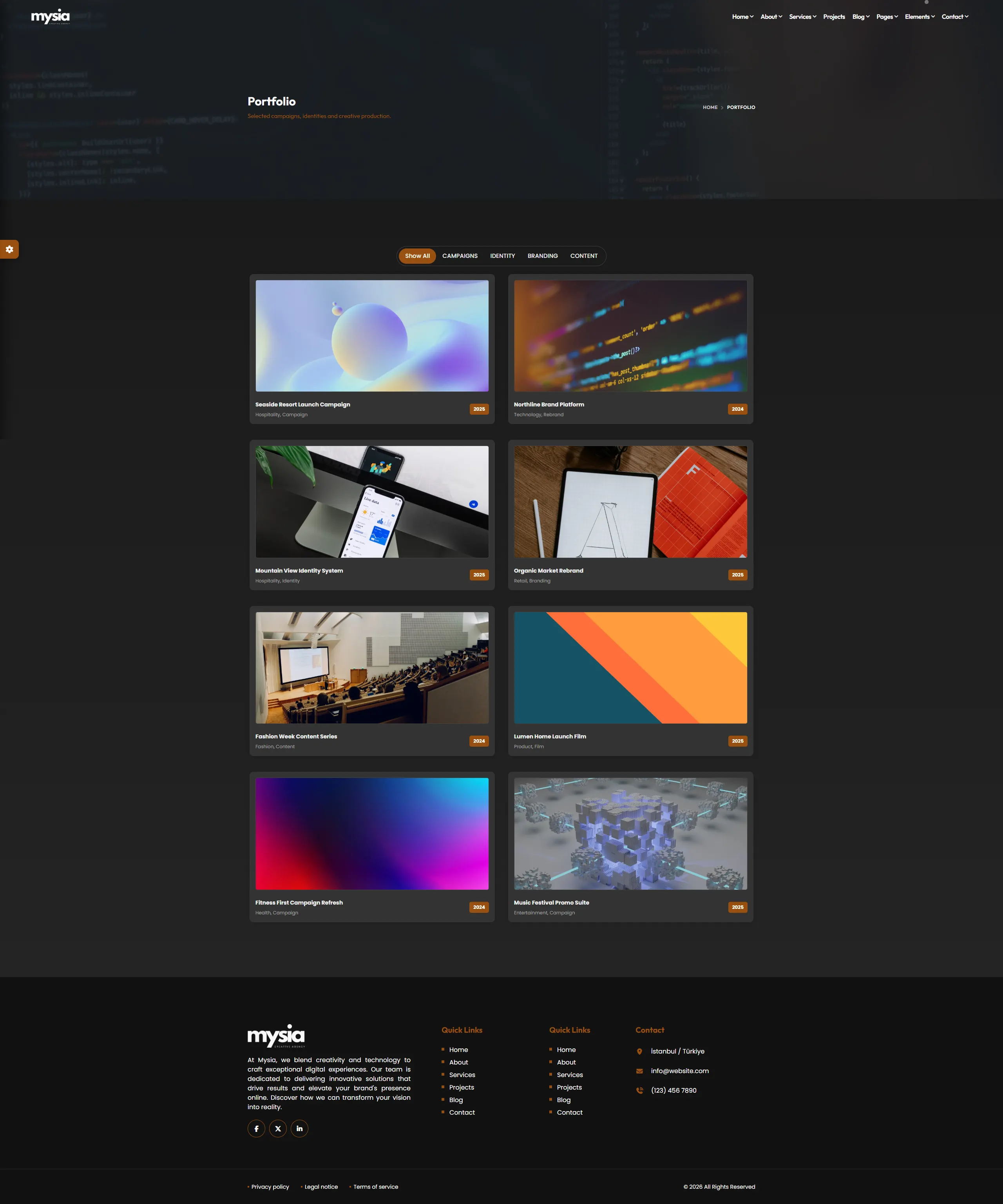 Portfolio dark